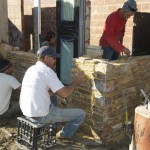 Stonemasons on the Toodyay Stone Stair Turret