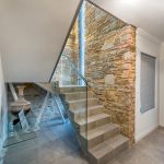 Stone, Tiled Floor, Glass Balustrade, cornice, steel